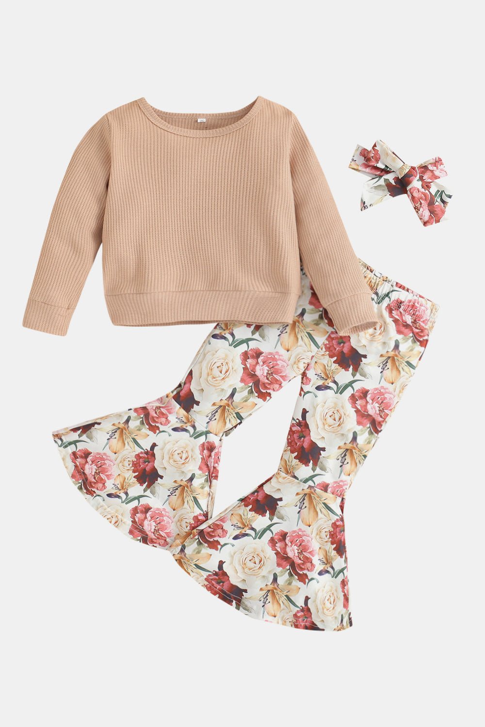 Baby Girls' Top and Floral Bell Bottoms Pants Set Age: 18M-6yr - Fashion Girl Online Store