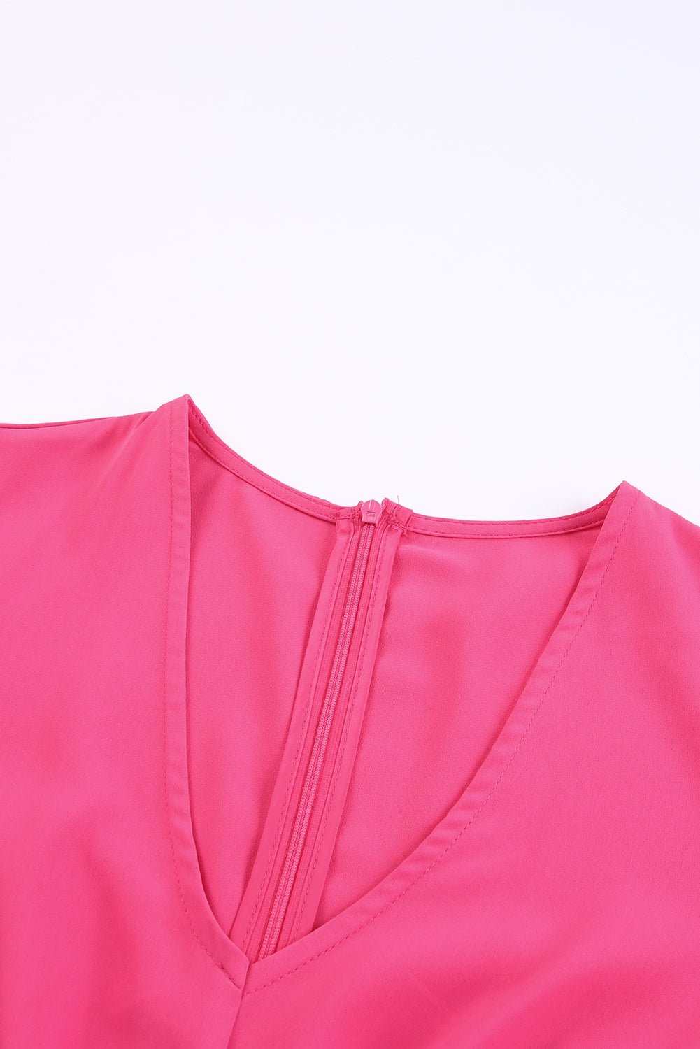 Balloon Sleeve Cutout Plunge Jumpsuit - Fashion Girl Online Store