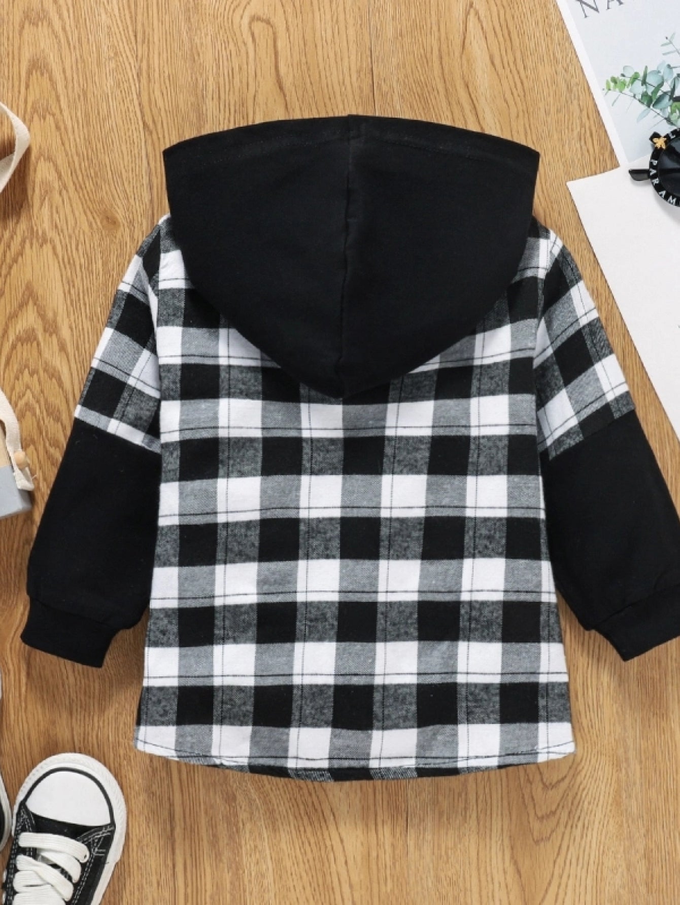 Boys Buffalo Plaid Hooded Shirt Jacket Age: 18m-6y - Fashion Girl Online Store