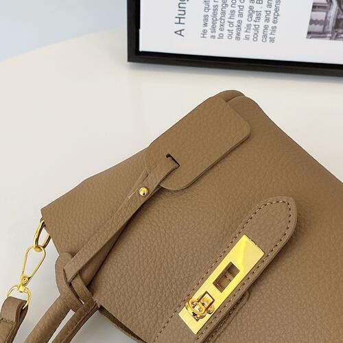 Contrast PU Leather Crossbody Bag - Fashion Girl Online Store