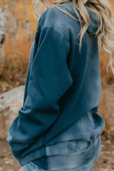 Drawstring Pocketed Dropped Shoulder Hoodie - Fashion Girl Online Store