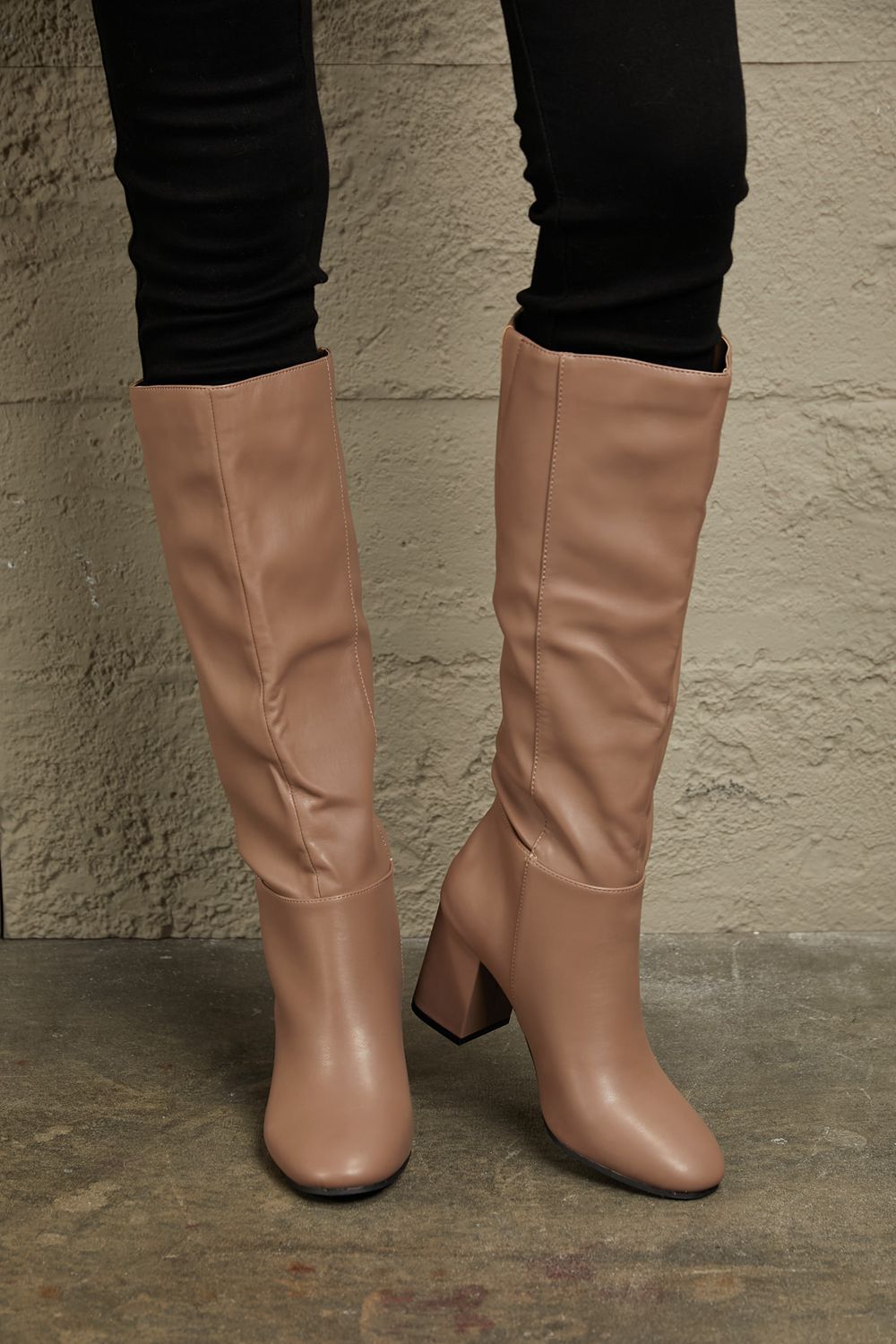 East Lion Corp Block Heel Knee High Boots - Fashion Girl Online Store