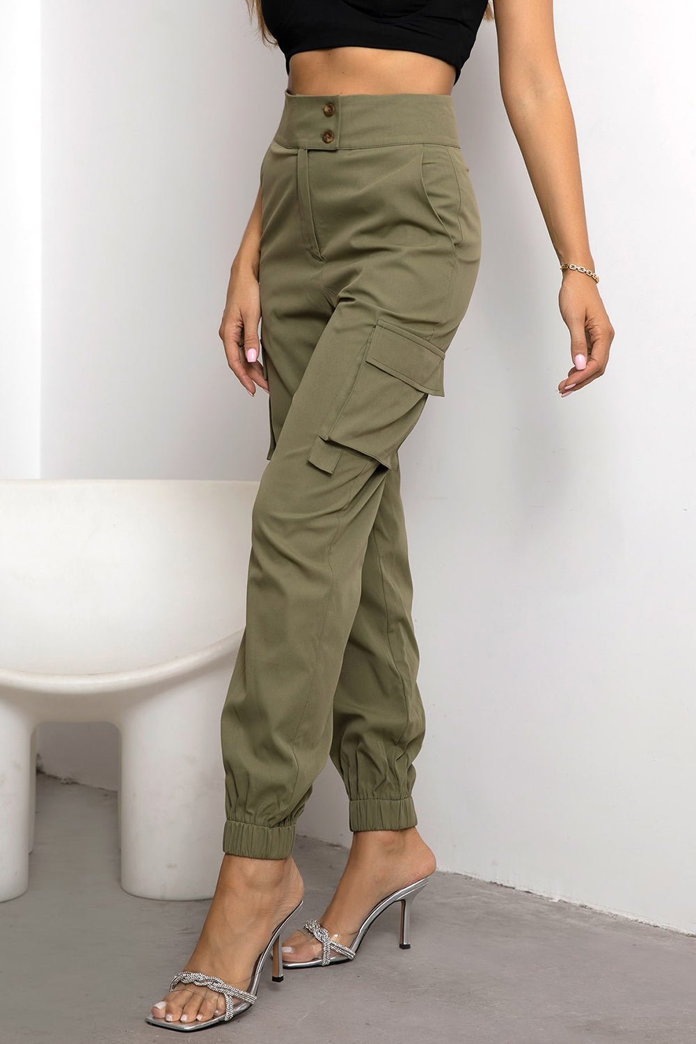 High Waist Cargo Pants - Fashion Girl Online Store