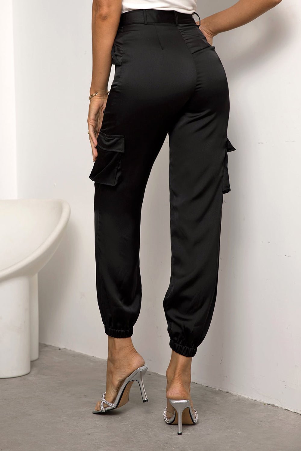 High Waist Pants with Pockets - Fashion Girl Online Store