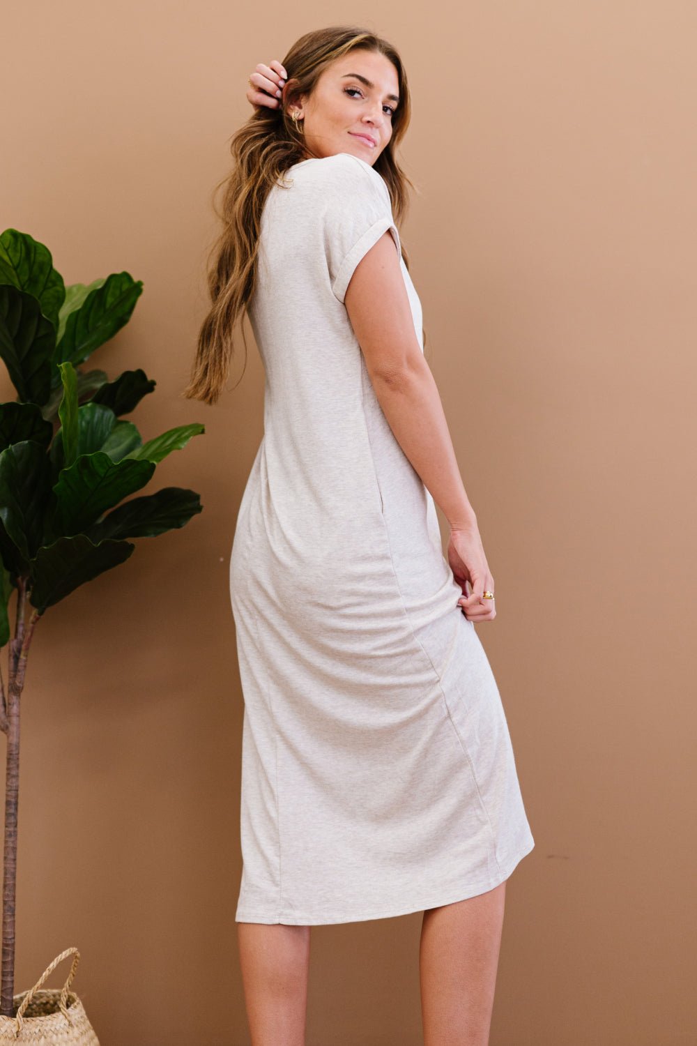 Plot Twist Full Size Run T-Shirt Dress with Pockets - Fashion Girl Online Store