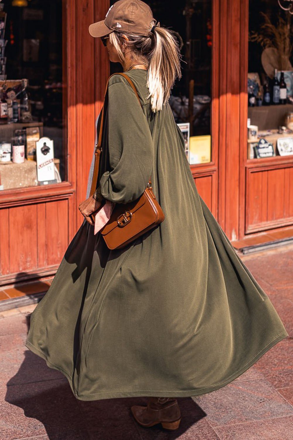 Round Neck Long Sleeve Cardigan - Fashion Girl Online Store