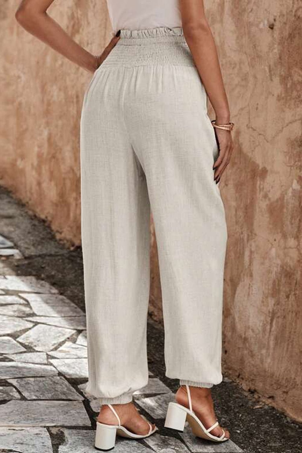 Smocked Waist Joggers - Fashion Girl Online Store