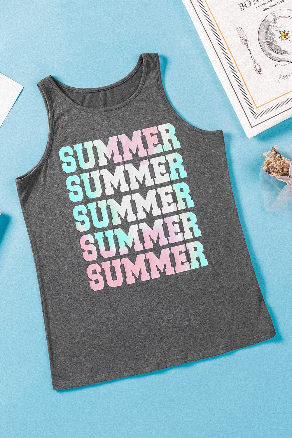 SUMMER Graphic Tank Top - Fashion Girl Online Store