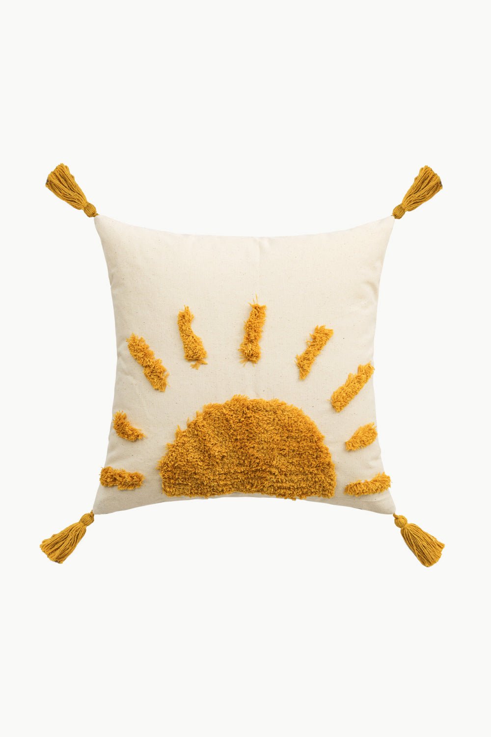Sun Graphic Tassel Pillow Cover - Fashion Girl Online Store