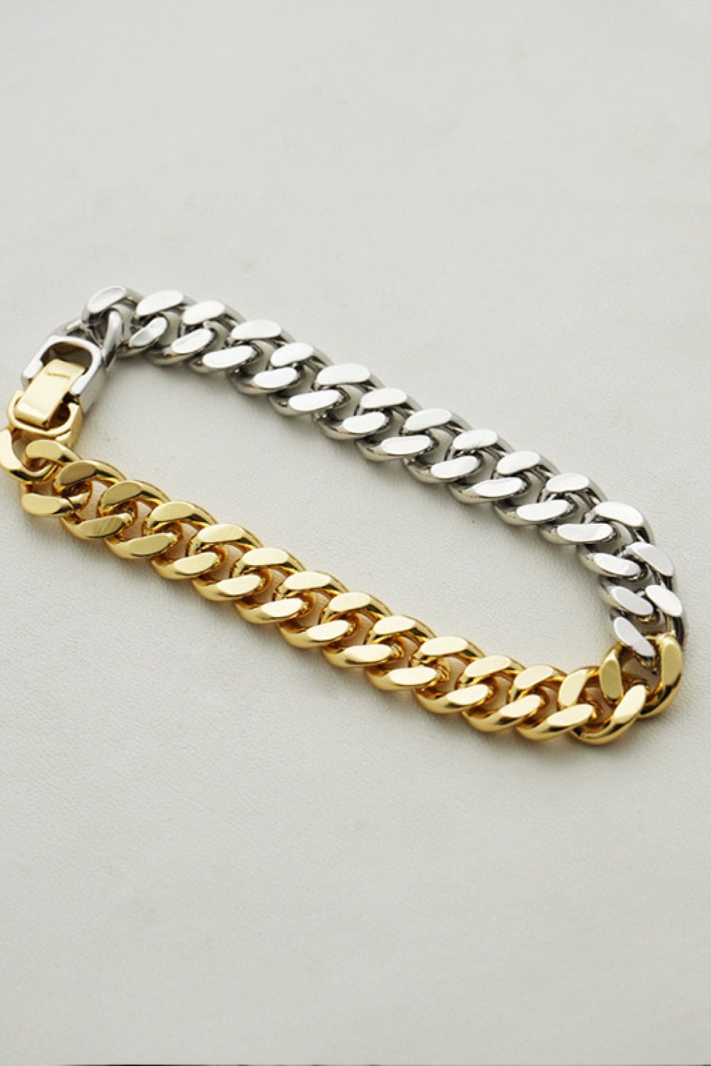 Two-Tone Chunky Chain Bracelet - Fashion Girl Online Store